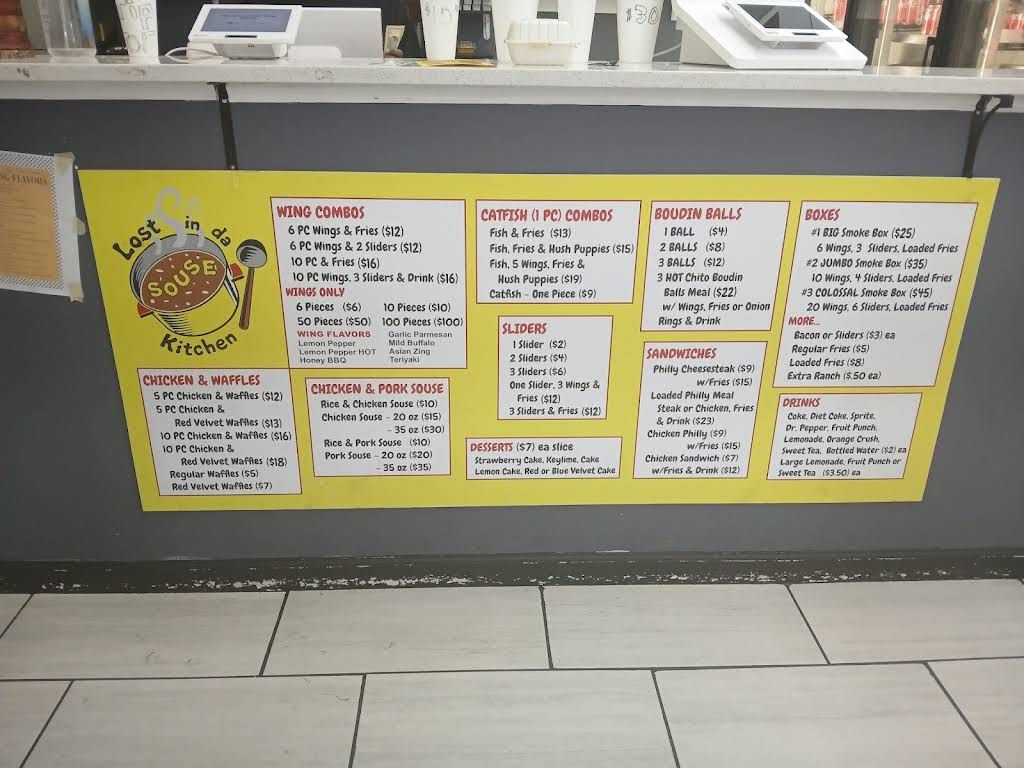 Lost In Da Souse Kitchen Menu 3