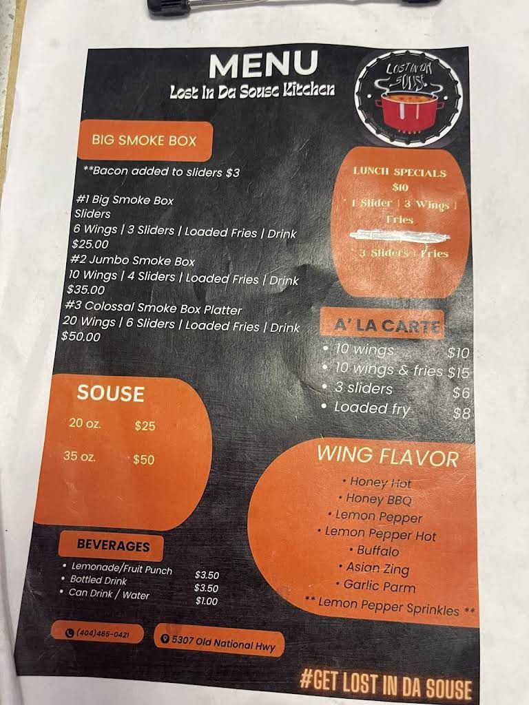 Lost In Da Souse Kitchen Menu 6